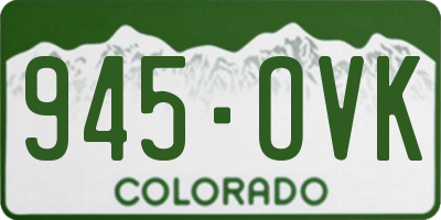 CO license plate 945OVK