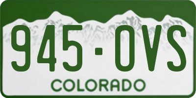 CO license plate 945OVS