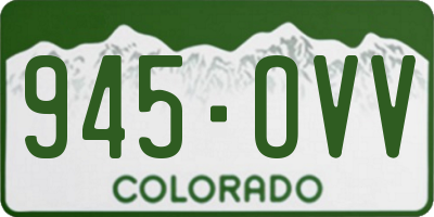 CO license plate 945OVV