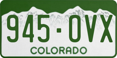 CO license plate 945OVX