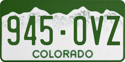 CO license plate 945OVZ