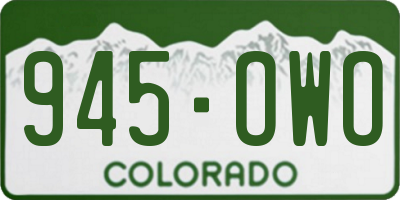 CO license plate 945OWO
