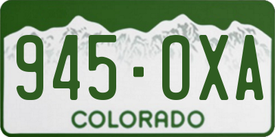 CO license plate 945OXA