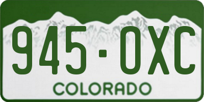CO license plate 945OXC