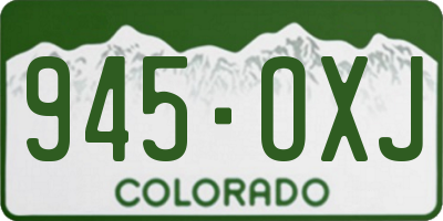 CO license plate 945OXJ