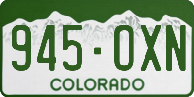 CO license plate 945OXN