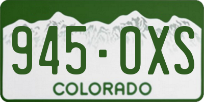 CO license plate 945OXS