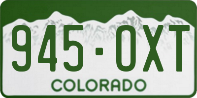 CO license plate 945OXT