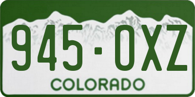 CO license plate 945OXZ
