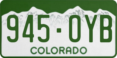 CO license plate 945OYB