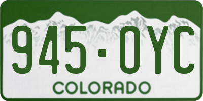 CO license plate 945OYC