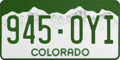 CO license plate 945OYI