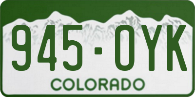 CO license plate 945OYK