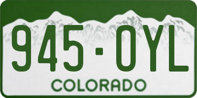 CO license plate 945OYL