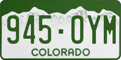 CO license plate 945OYM