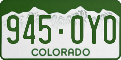 CO license plate 945OYO