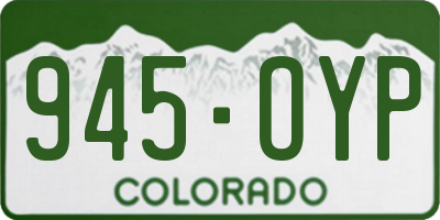 CO license plate 945OYP