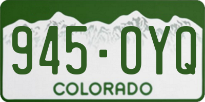 CO license plate 945OYQ