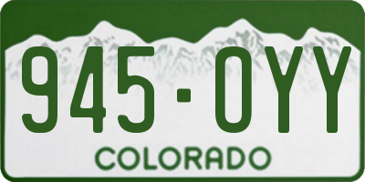 CO license plate 945OYY