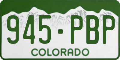 CO license plate 945PBP