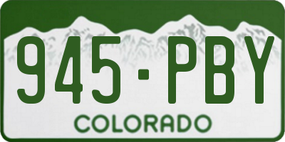 CO license plate 945PBY