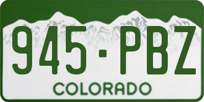 CO license plate 945PBZ