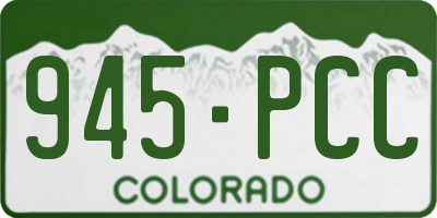 CO license plate 945PCC