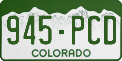 CO license plate 945PCD
