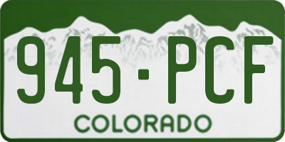 CO license plate 945PCF