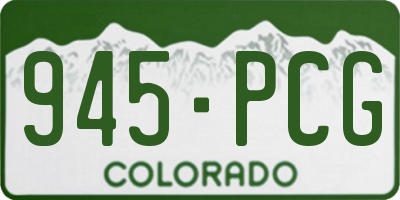 CO license plate 945PCG