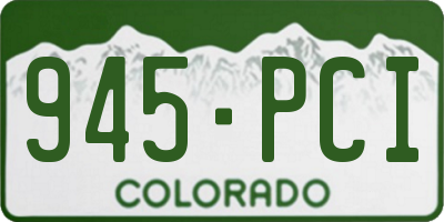 CO license plate 945PCI