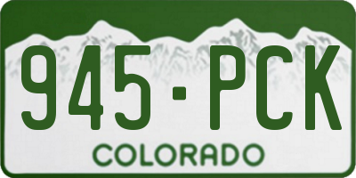 CO license plate 945PCK