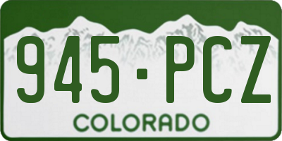 CO license plate 945PCZ