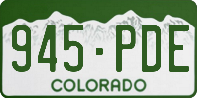 CO license plate 945PDE