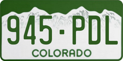 CO license plate 945PDL