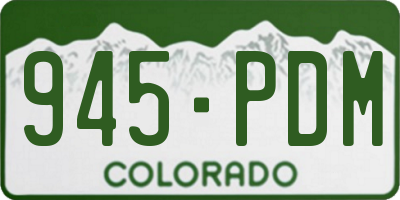 CO license plate 945PDM