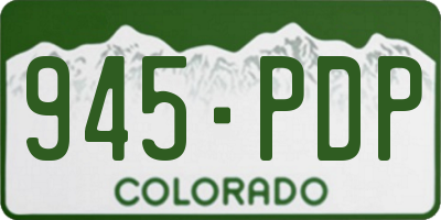 CO license plate 945PDP