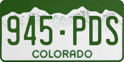 CO license plate 945PDS