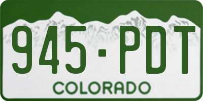 CO license plate 945PDT