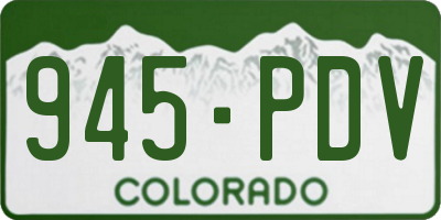 CO license plate 945PDV