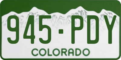 CO license plate 945PDY