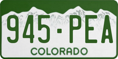 CO license plate 945PEA