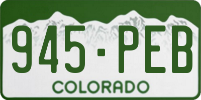 CO license plate 945PEB