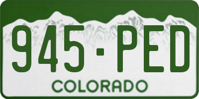 CO license plate 945PED