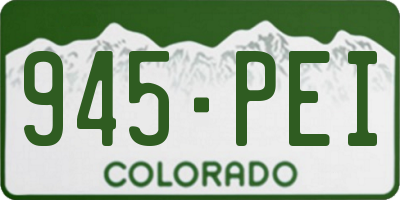 CO license plate 945PEI