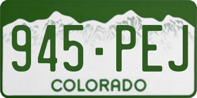 CO license plate 945PEJ