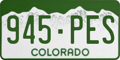 CO license plate 945PES