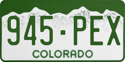 CO license plate 945PEX