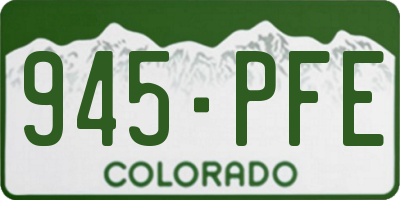 CO license plate 945PFE