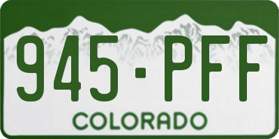 CO license plate 945PFF